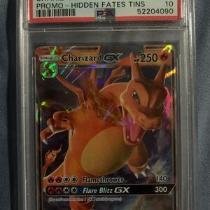 Pokemon Charizard GX Card - Hidden Fates PSA 10